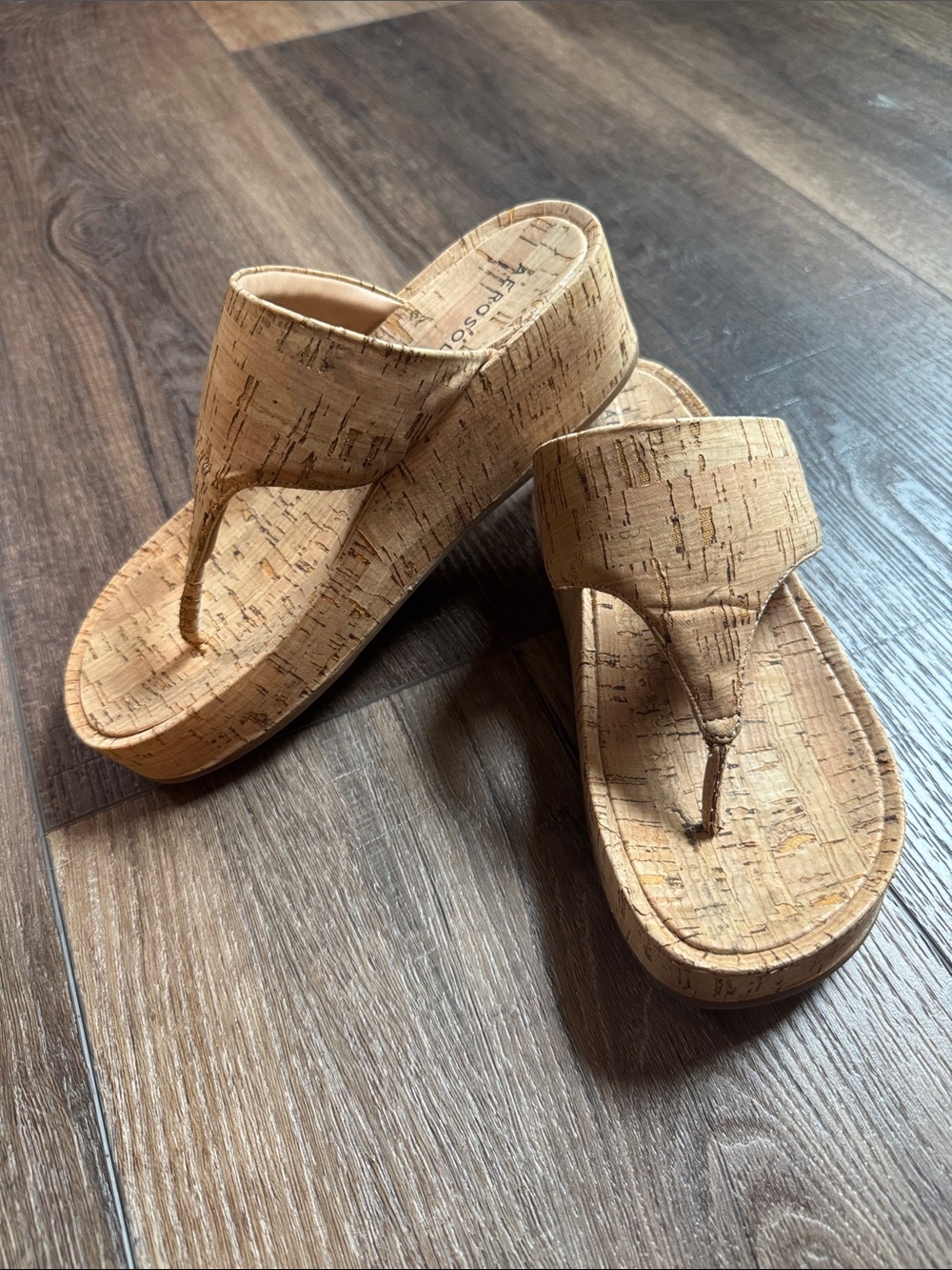 Aerosoles Cork Wedge Platform Sandals